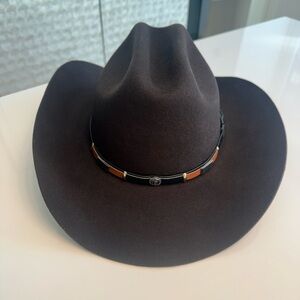 Classic Black Cowboy Hat with Leather Band from Austin, TX